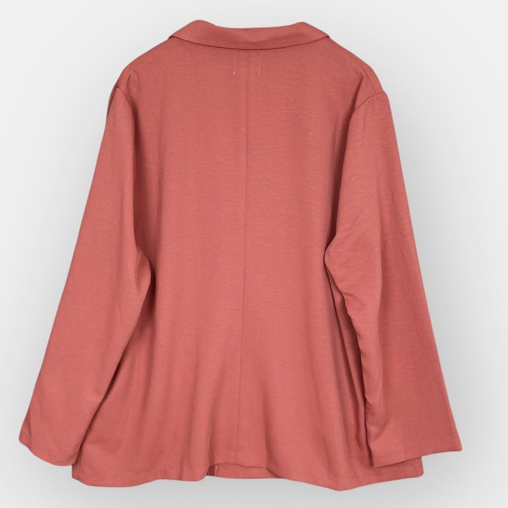 Gilli Womens Dusty‎ Rose Double Breasted Blazer 2X Career Oversized Minimalist - Picture 3 of 7